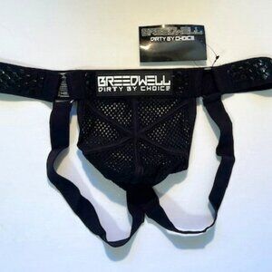 BREEDWELL  Nylon HEX Athletic Supporter - Black/White- Jockstrap